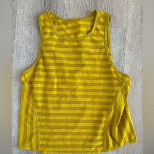 Lululemon Yellow Striped Women's Tank Top size 6